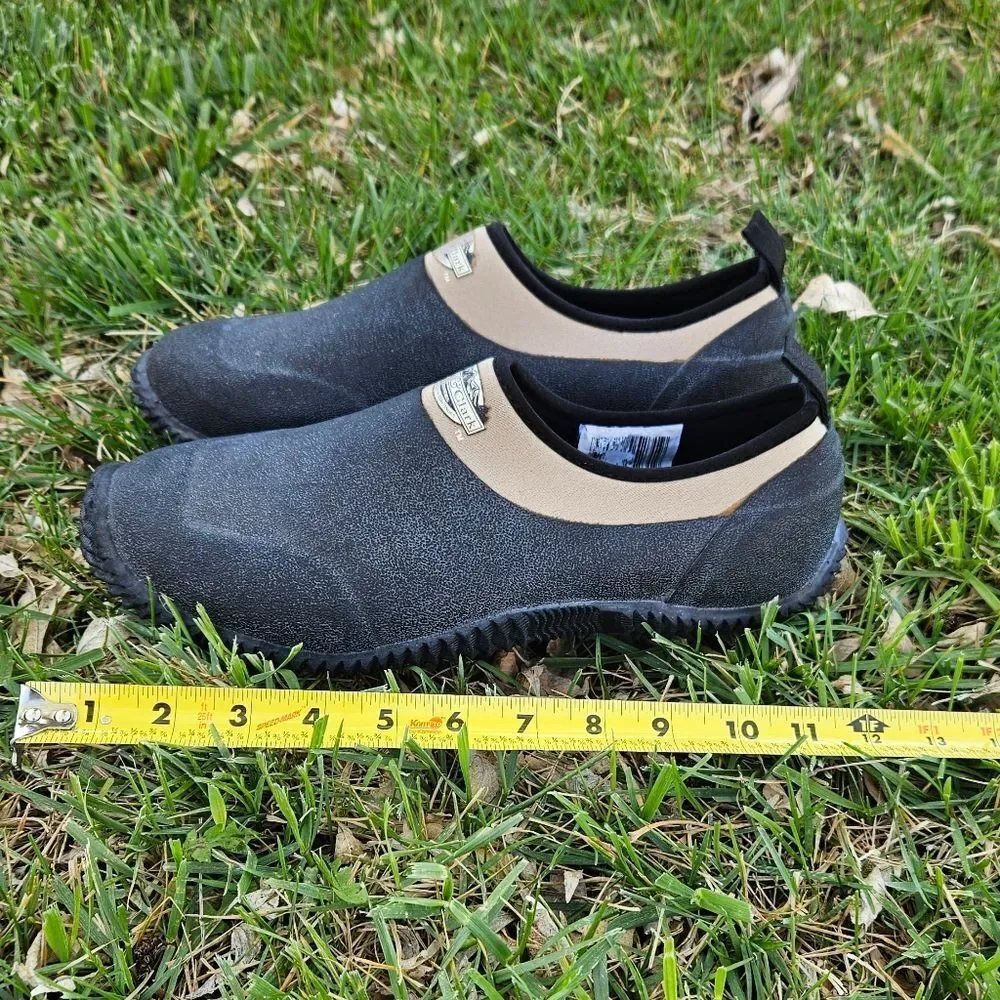 Lewis Clark Outdoor Black Khaki Pull On Rubber Ankle Duck Shoes Men's Size 11